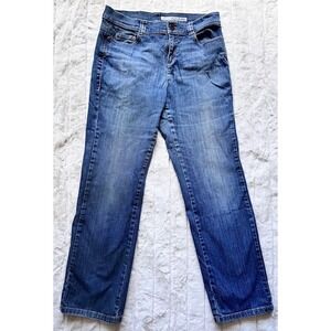 DKNY Jeans Womens Size 10 Medium Wash Straight Leg Denim Blue Mid Rise Pants